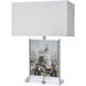 Anton 28 inch 150.00 watt Gray with Clear Table Lamp Portable Light