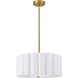 Pacifica LED 16 inch Aged Brass Pendant Ceiling Light in White