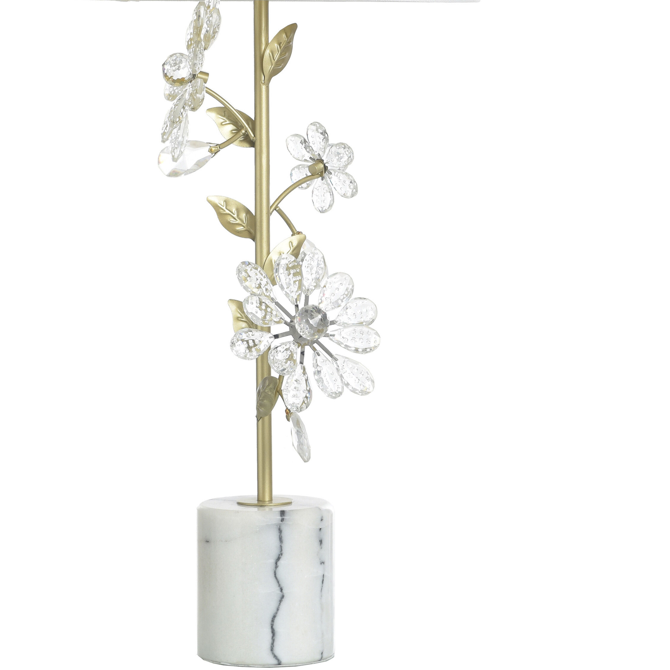 Cameron 34 inch 100.00 watt Clear and Marble and Gold Table Lamp Portable Light