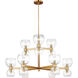 kate spade new york Londyn 18 Light 36.5 inch Burnished Brass with Clear Glass Chandelier Ceiling Light