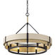 Blonde Moment 6 Light 28.5 inch Matte Black and Honey with Medium Oak Pendant Ceiling Light