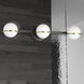 Sofia 3 Light 23 inch Matte Black with Aged Brass Vanity Light Wall Light in Matte Black and Aged Brass