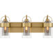 Ravik 3 Light 24 inch Legacy Brass Vanity Wall Light