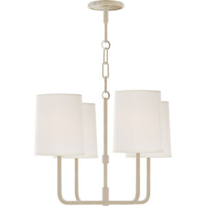 Barbara Barry Go Lightly 4 Light 19.75 inch China White Chandelier Ceiling Light in Silk, Small
