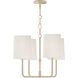 Barbara Barry Go Lightly 4 Light 19.75 inch China White Chandelier Ceiling Light in Silk, Small