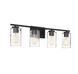 Transitional 4 Light 32 inch Matte Black Bathroom Vanity Light Wall Light