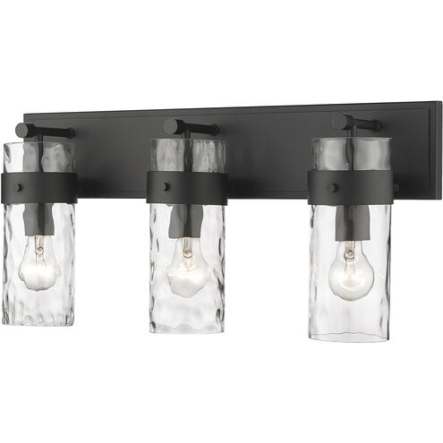 Fontaine 3 Light 24 inch Matte Black Vanity Wall Light