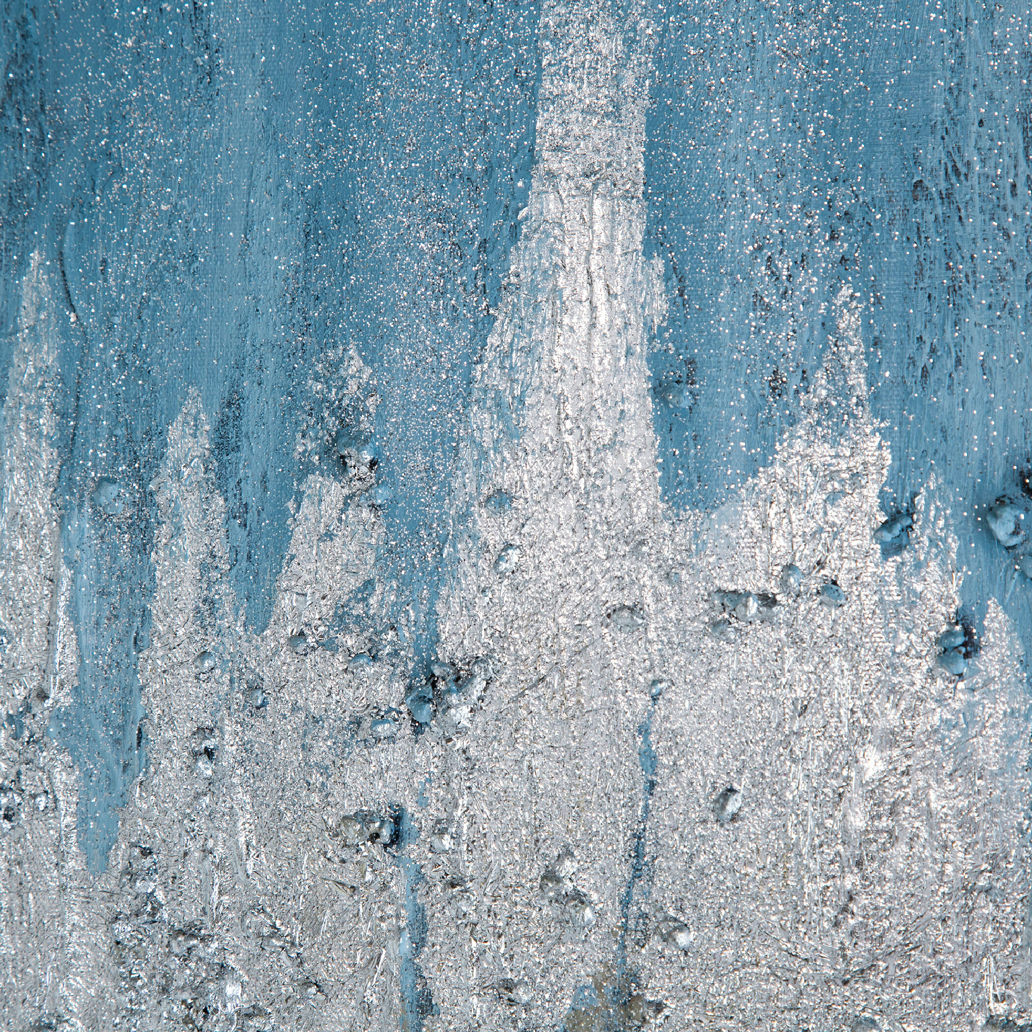 Dhalia Blue/Silver Wall Art