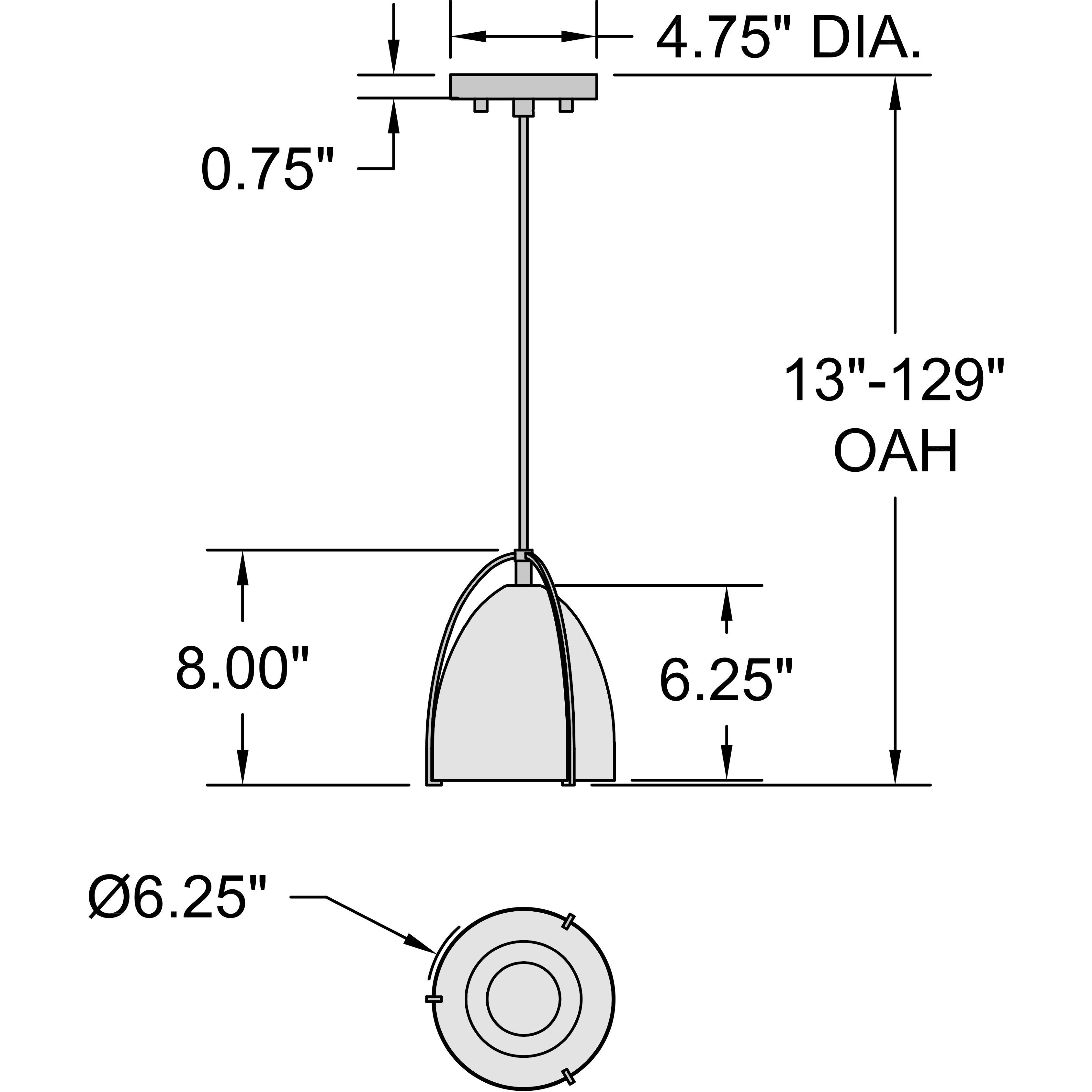 Axel LED 8 inch Matte Black Pendant Ceiling Light