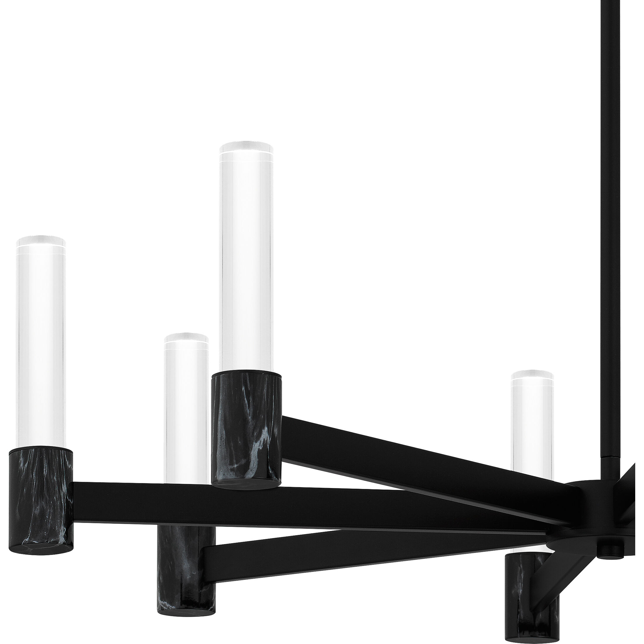 Adler 30 inch Matte Black Chandelier Ceiling Light