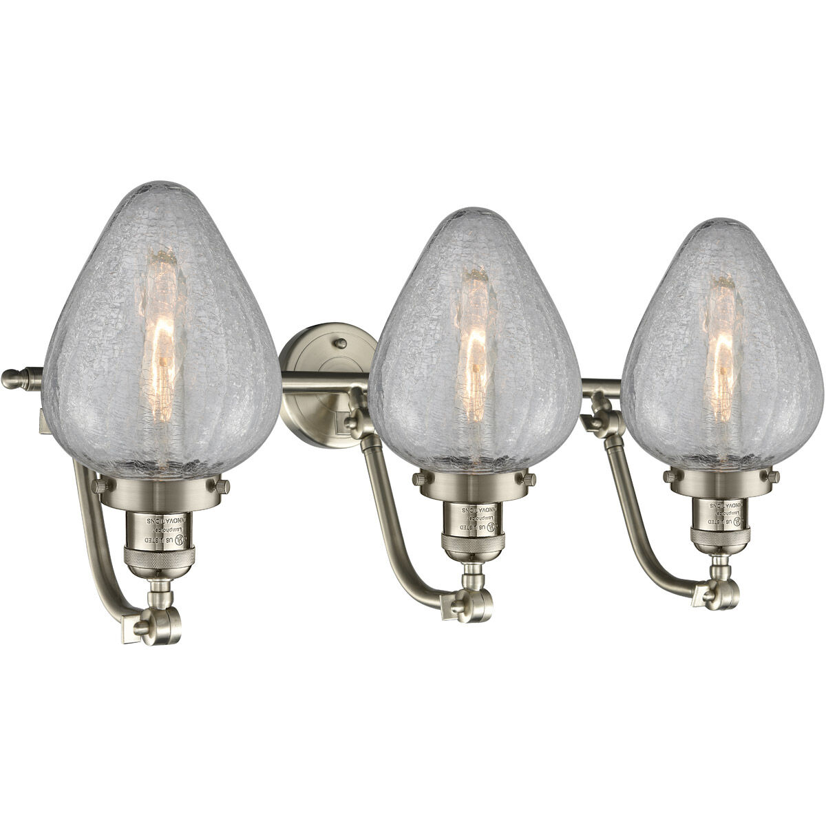 Franklin Restoration Geneseo 3 Light 28 inch Brushed Satin Nickel Bath Vanity Light Wall Light, Franklin Restoration