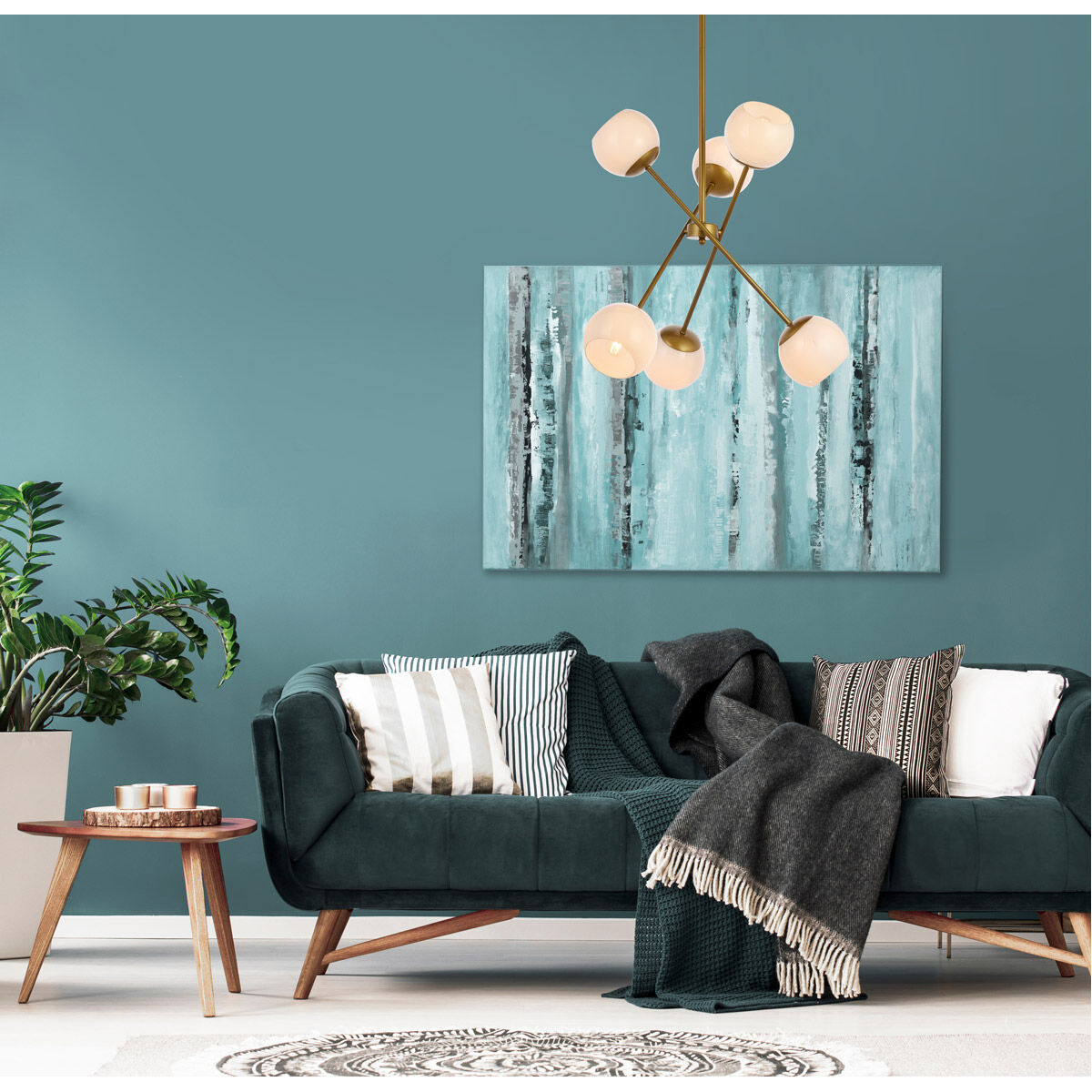 Axl 6 Light 24 inch Brass Pendant Ceiling Light