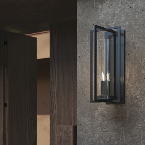 Kent 3 Light 25 inch Black Outdoor Wall Lantern