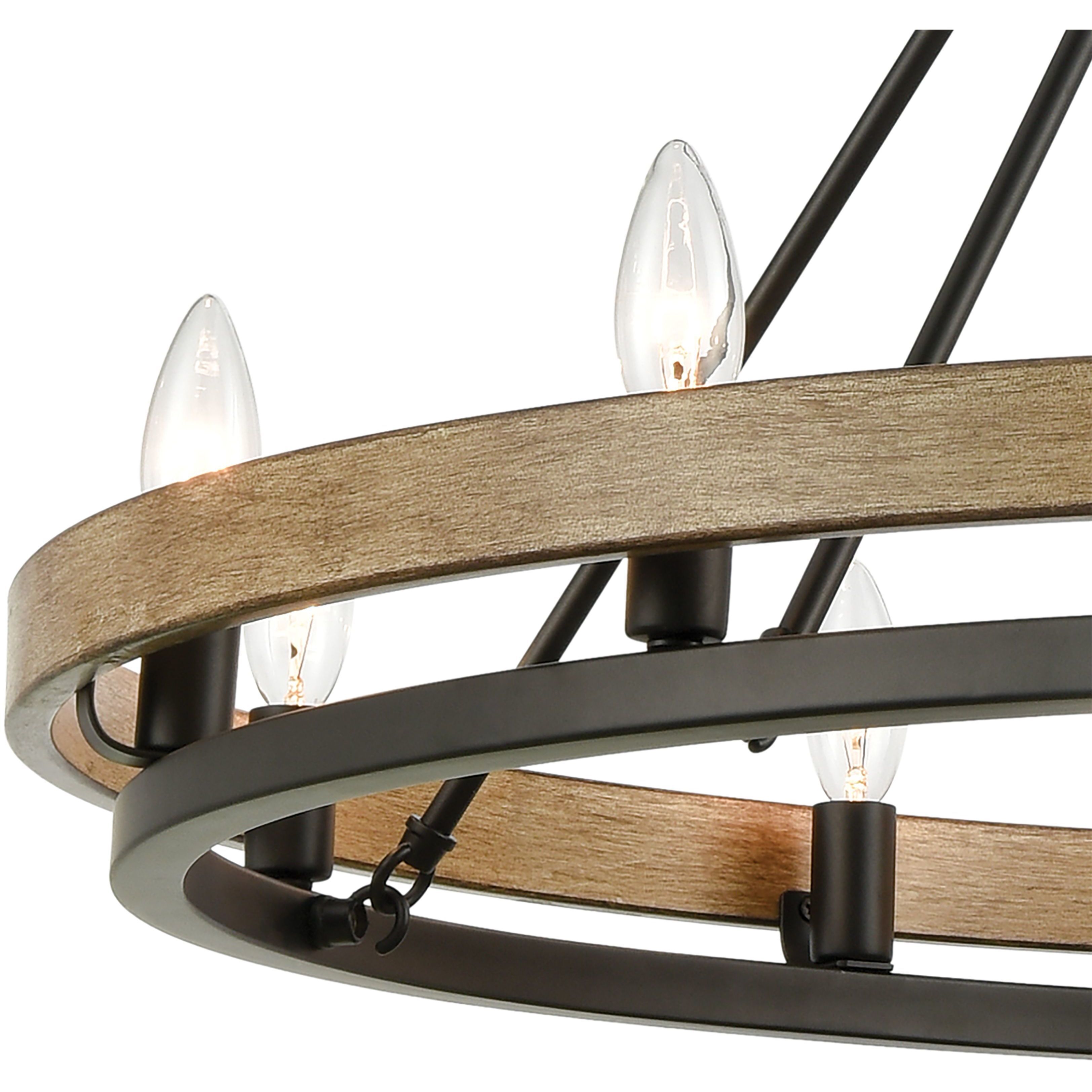 Ramsey 10 Light 34 inch Matte Black Chandelier Ceiling Light