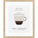 Cappuccino Cold Brew Flat White Mocha Beige and Blue and Brown and Black Framed Art, Propac