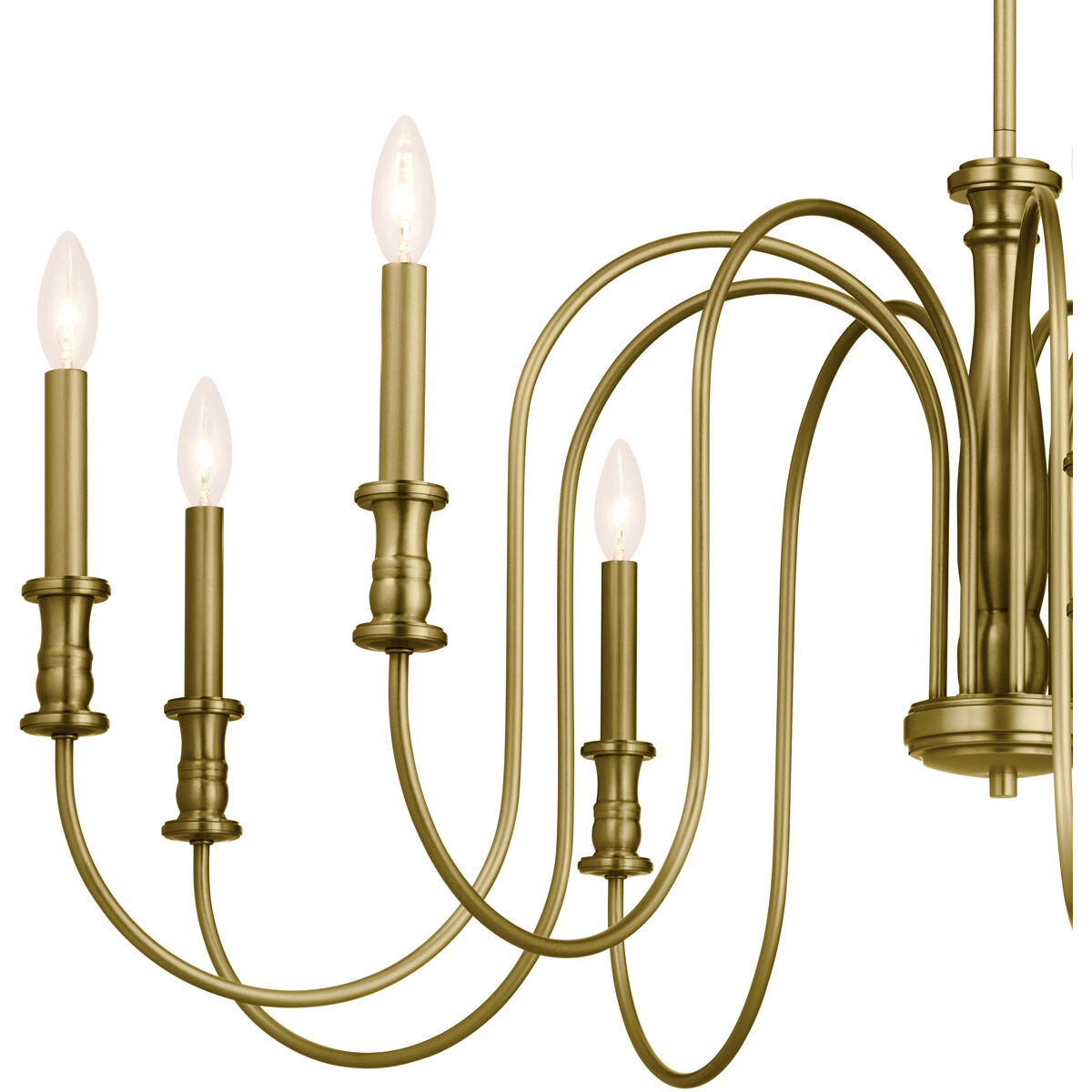 Homestead Karthe 9 Light 42 inch Natural Brass Chandelier Ceiling Light, Karthe