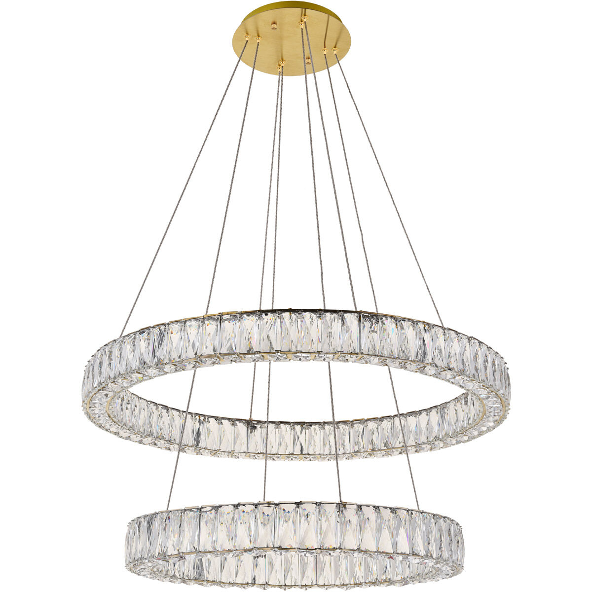 Monroe LED 32 inch Gold Pendant Ceiling Light