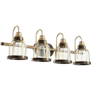 Banded Dome 4 Light 32.50 inch Bathroom Vanity Light