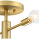 Arlo 4 Light 14.25 inch Brushed Gold Semi Flush Mount Ceiling Light