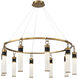 Abel LED 45 inch Matte Black with Warm Brass Accents Chandelier Ceiling Light