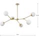 Haas 6 Light 50 inch Brushed Bronze Chandelier Ceiling Light, Design Series
