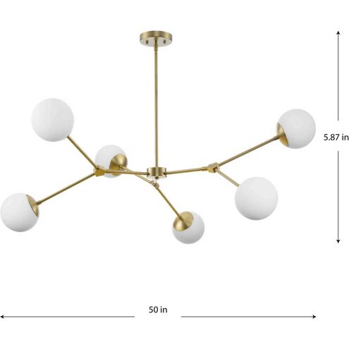 Haas 6 Light 50 inch Brushed Bronze Chandelier Ceiling Light, Design Series