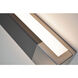 Post LED 4 inch Satin Nickel and Dark Grey ADA Sconce Wall Light