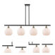Ballston Athens LED 48 inch Black Antique Brass Island Light Ceiling Light in Matte White Glass, Ballston
