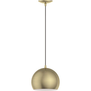 Piedmont 1 Light 10 inch Antique Brass Pendant Ceiling Light