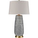 Bayview 30 inch 150.00 watt Blue with Aged Brass Table Lamp Portable Light