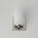 Lateral 1 Light 5 inch Satin Nickel Wall Sconce Wall Light in Satin White