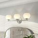 Moon Breeze 3 Light 25 inch Polished Nickel Vanity Light Wall Light