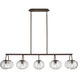 Lenora 10 Light 47 inch Dark Bronze Linear Chandelier Ceiling Light