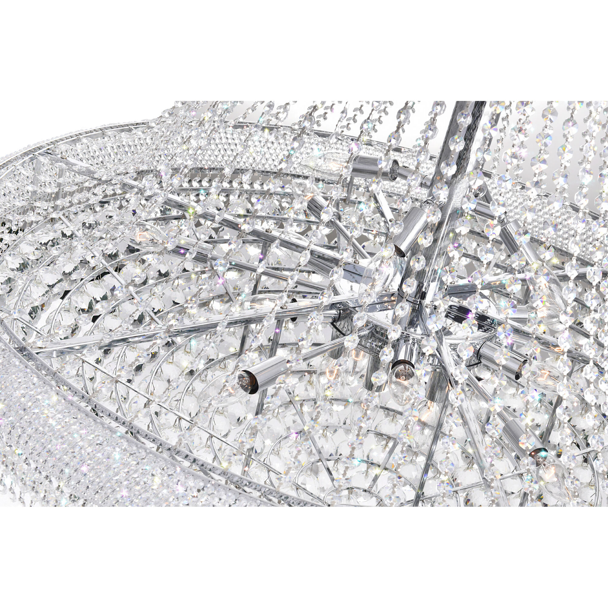 Empire 38 Light 42 inch Chrome Down Chandelier Ceiling Light