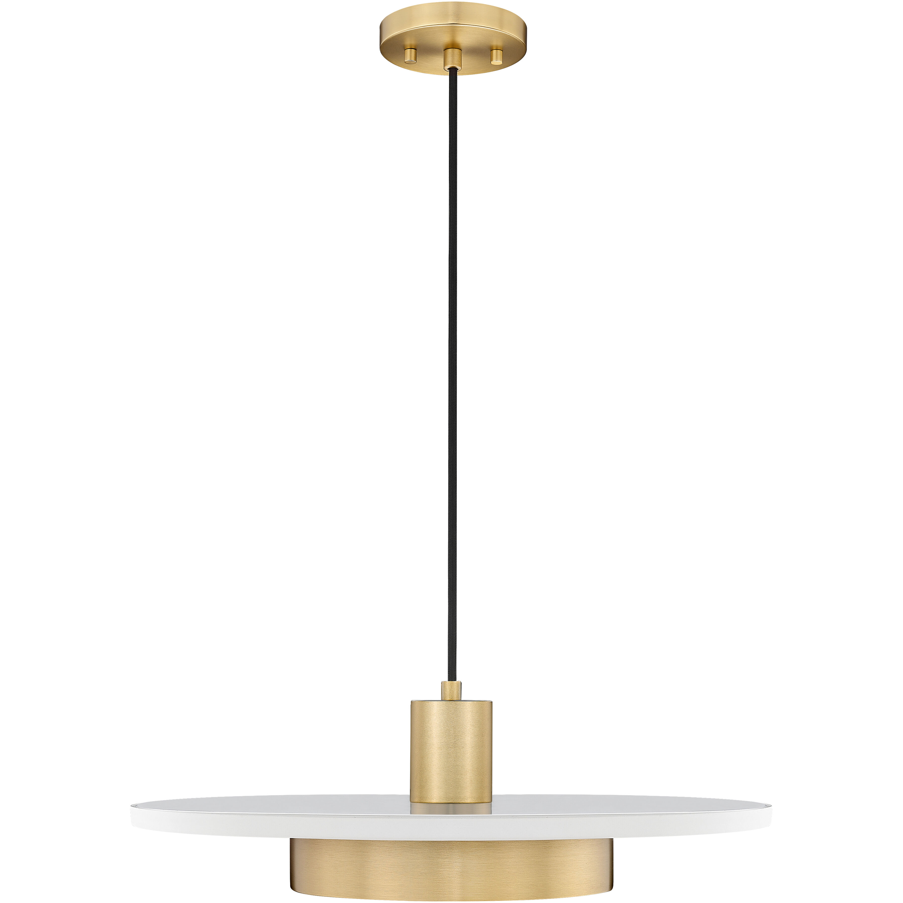 Ludo Pendant Ceiling Light in Matte White and Modern Gold