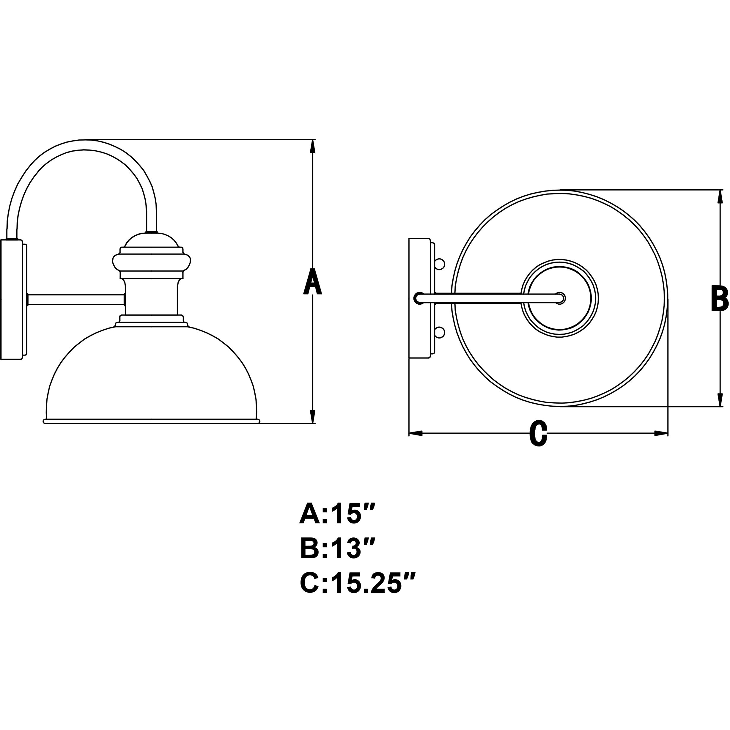 Franklin LED 15 inch Oil Burnished Bronze and Light Gold Outdoor Wall
