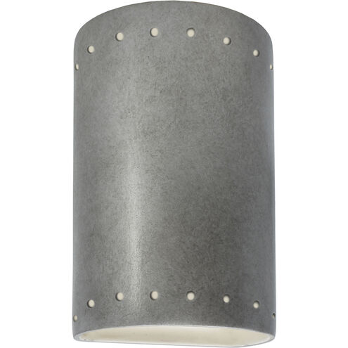 Ambiance Cylinder LED 5.75 inch Antique Silver Wall Sconce Wall Light, Small