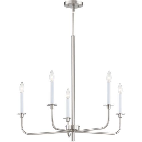 Lexington Green 5 Light 30 inch Brushed Nickel Chandelier Ceiling Light