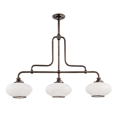 Canton 3 Light 48 inch Old Bronze Island Light Ceiling Light