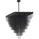 IMG Series 20 Light 23.6 inch Satin Black Chandelier Ceiling Light