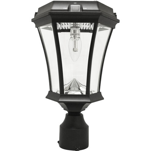 Victorian LED 15 inch Black Outdoor Post Light, Solar