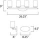 Corona 4 Light 26.25 inch Satin Nickel Bath Vanity Wall Light in Frosted