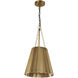 Alora Mood Plisse Pendant Ceiling Light in Aged Gold