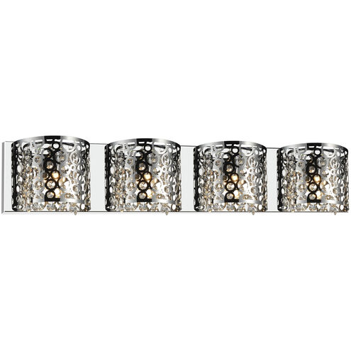 Bubbles 4 Light 34 inch Chrome Vanity Light Wall Light