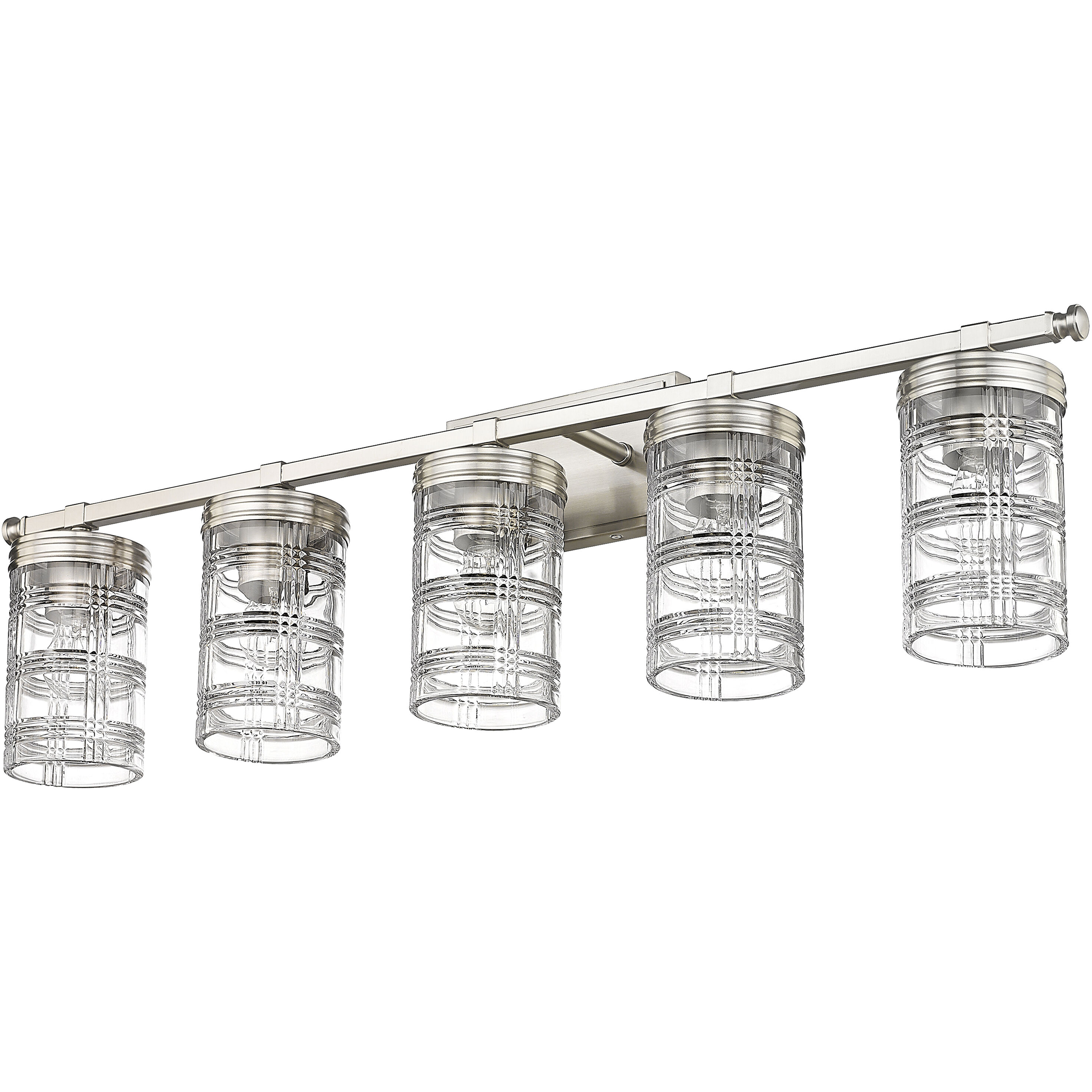 Archer 5 Light 38 inch Brushed Nickel Vanity Wall Light