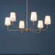 Pallas 6 Light 32.25 inch Brushed Natural Brass Chandelier Ceiling Light
