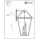 Talbot 4 Light 33 inch Black Outdoor Wall Light