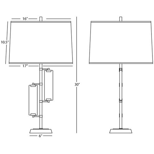 Alston 30 inch 150.00 watt Polished Nickel Table Lamp Portable Light