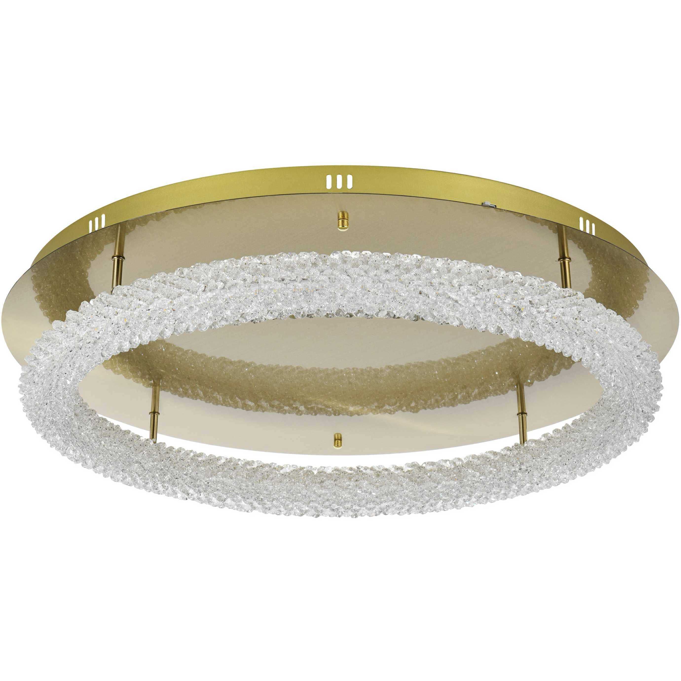 Bowen 1 Light 29.5 inch Satin Gold Flush Mount Ceiling Light
