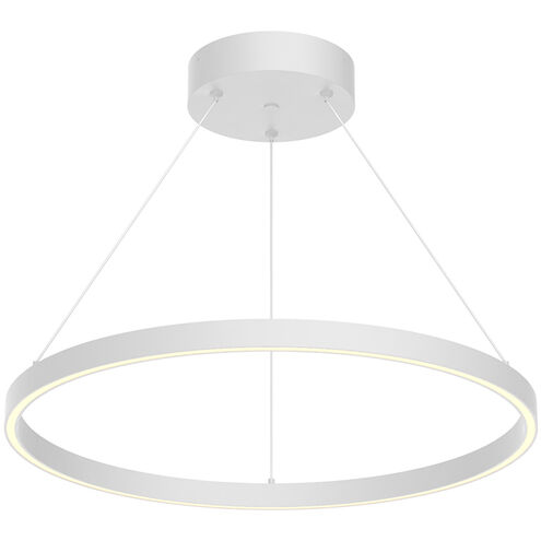 Cerchio LED 23.63 inch White Pendant Ceiling Light